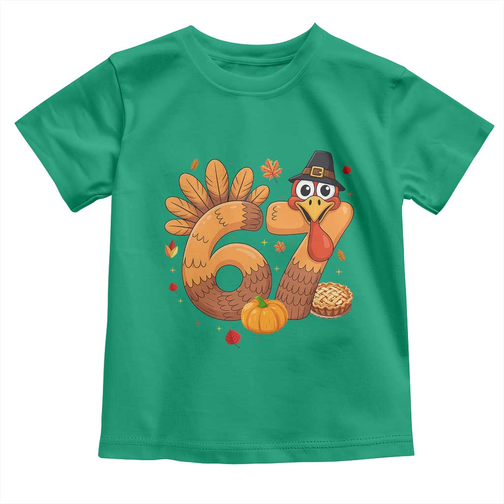 Funny Turkey Six And Seven Meme Toddler T Shirt Thanksgiving Gift - Wonder Print Shop