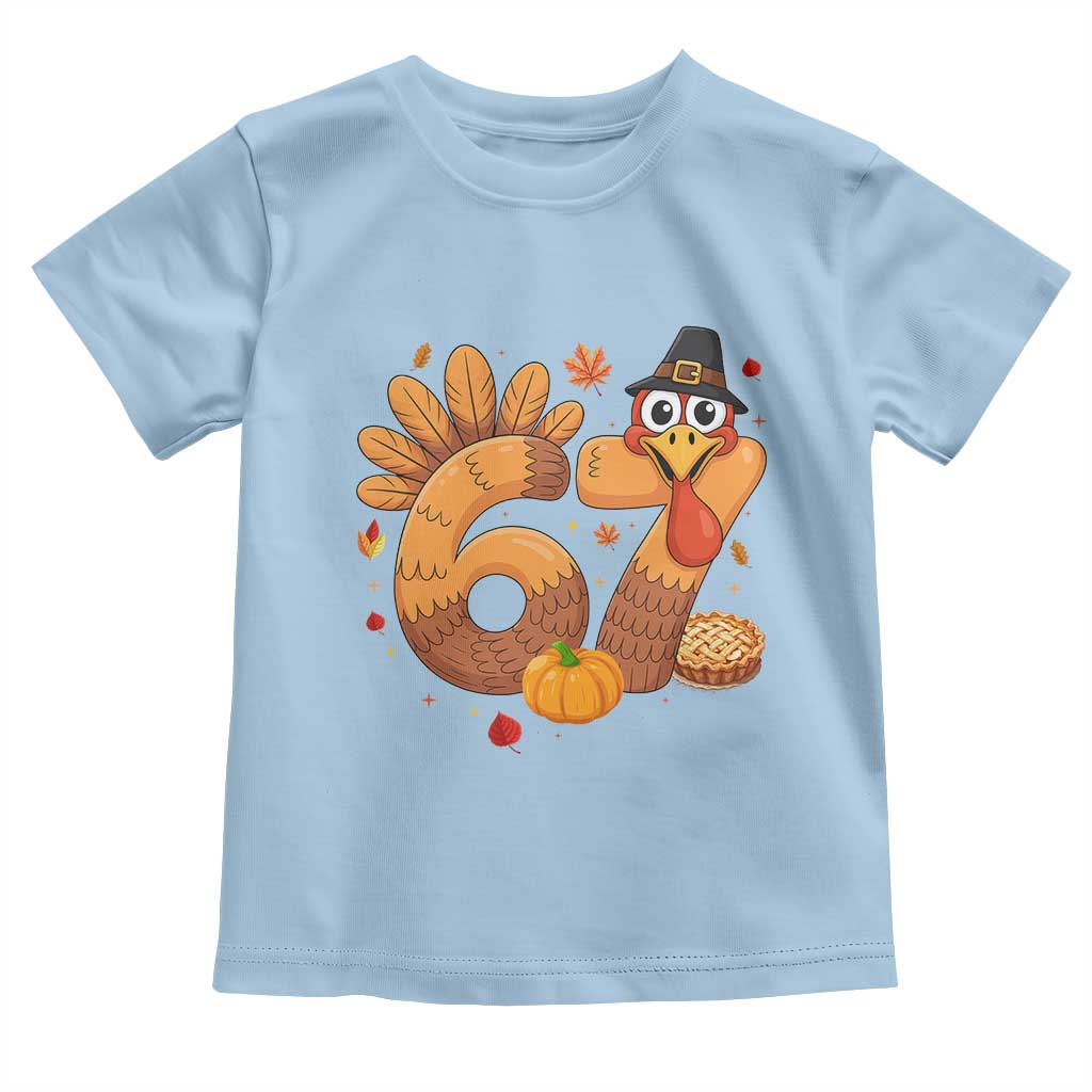Funny Turkey Six And Seven Meme Toddler T Shirt Thanksgiving Gift - Wonder Print Shop