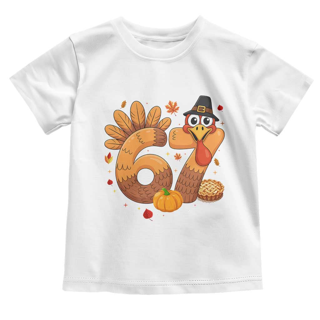 Funny Turkey Six And Seven Meme Toddler T Shirt Thanksgiving Gift - Wonder Print Shop