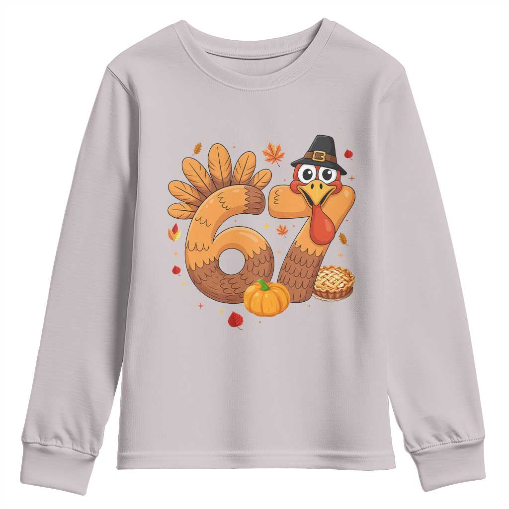 Funny Turkey Six And Seven Meme Youth Sweatshirt Thanksgiving Gift - Wonder Print Shop