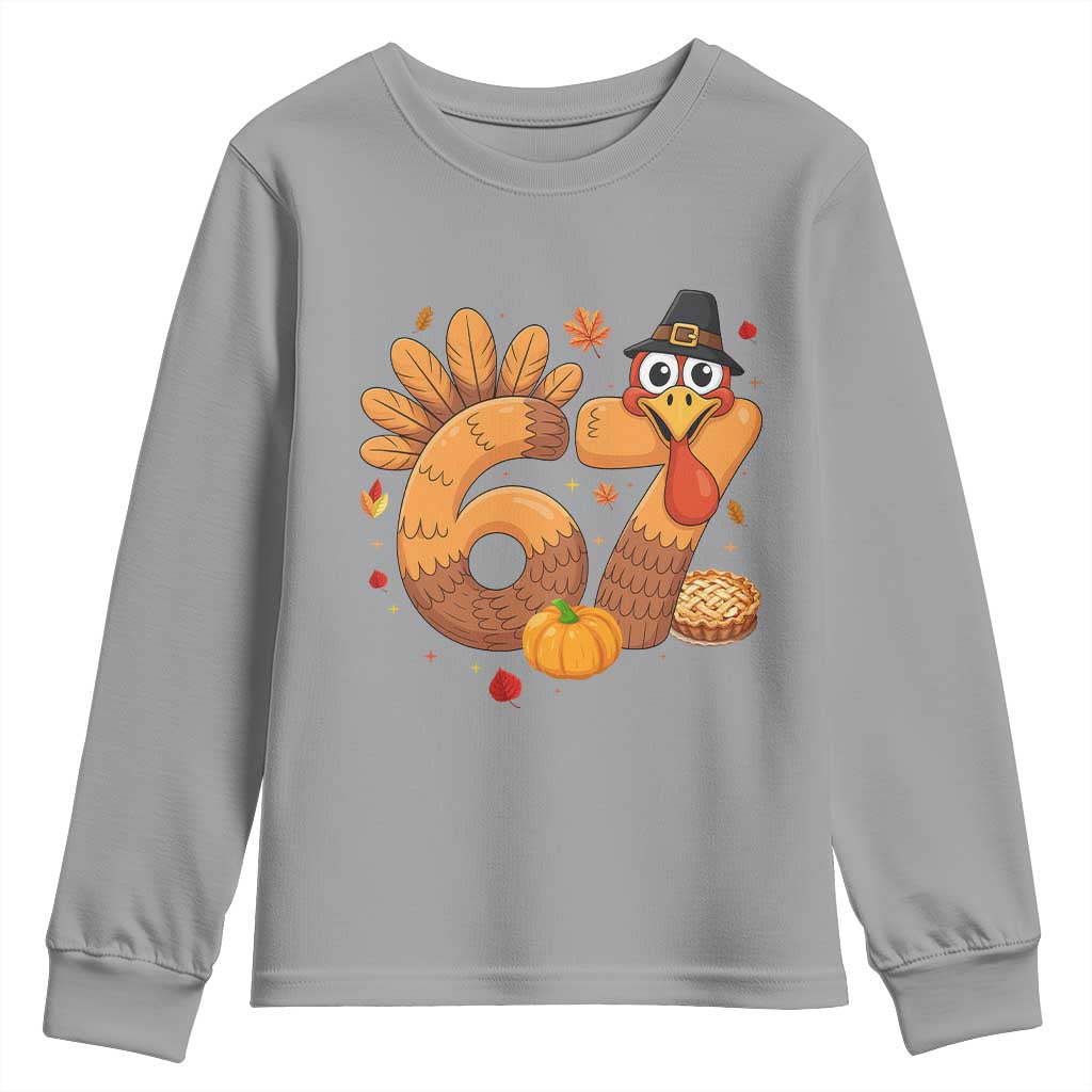 Funny Turkey Six And Seven Meme Youth Sweatshirt Thanksgiving Gift - Wonder Print Shop