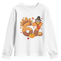 Funny Turkey Six And Seven Meme Youth Sweatshirt Thanksgiving Gift - Wonder Print Shop