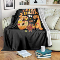 Give Thanks To 67 Throw Blanket Funny Brainrot Six Seven Meme Thanksgiving Gift - Wonder Print Shop