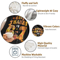 Give Thanks To 67 Throw Blanket Funny Brainrot Six Seven Meme Thanksgiving Gift - Wonder Print Shop