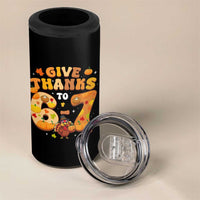 Give Thanks To 67 4 in 1 Can Cooler Tumbler Funny Brainrot Six Seven Meme Thanksgiving Gift - Wonder Print Shop