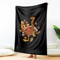 Trending Six Seven Meme Turkey Throw Blanket Funny Thanksgiving Gift - Wonder Print Shop