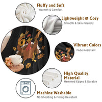 Trending Six Seven Meme Turkey Throw Blanket Funny Thanksgiving Gift - Wonder Print Shop