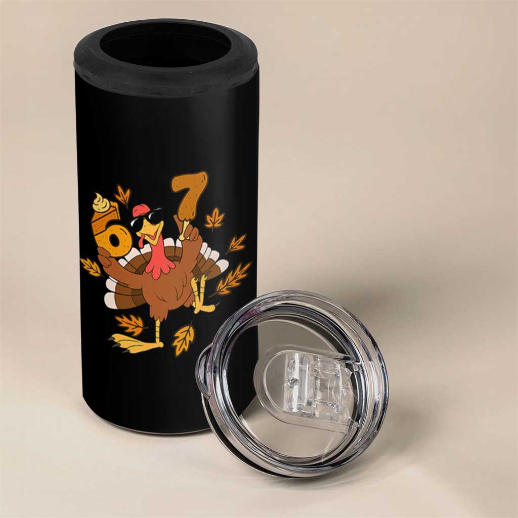 Trending Six Seven Meme Turkey 4 in 1 Can Cooler Tumbler Funny Thanksgiving Gift - Wonder Print Shop