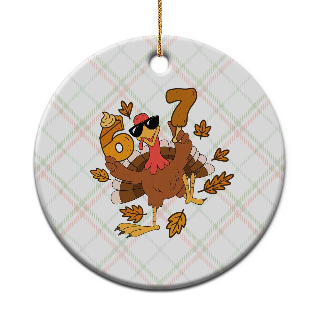 Trending Six Seven Meme Turkey Ceramic Ornament Funny Thanksgiving Gift - Wonder Print Shop