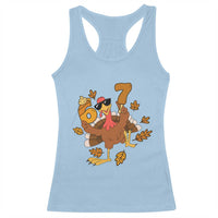 Trending Six Seven Meme Turkey Racerback Tank Top Funny Thanksgiving Gift - Wonder Print Shop