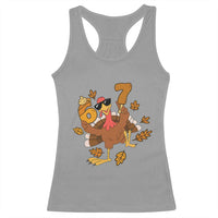 Trending Six Seven Meme Turkey Racerback Tank Top Funny Thanksgiving Gift - Wonder Print Shop