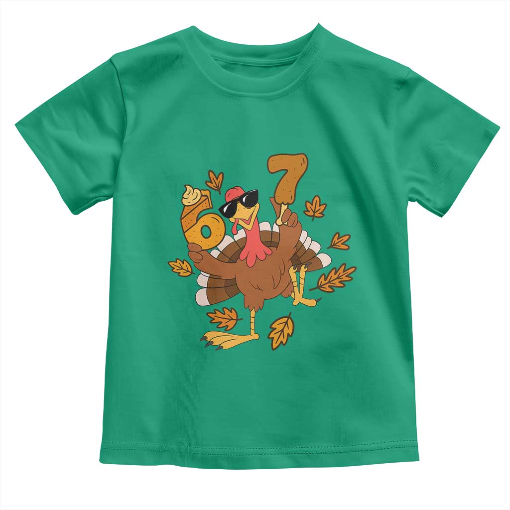 Trending Six Seven Meme Turkey Toddler T Shirt Funny Thanksgiving Gift - Wonder Print Shop