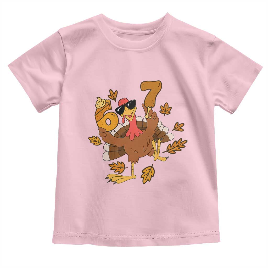 Trending Six Seven Meme Turkey Toddler T Shirt Funny Thanksgiving Gift - Wonder Print Shop