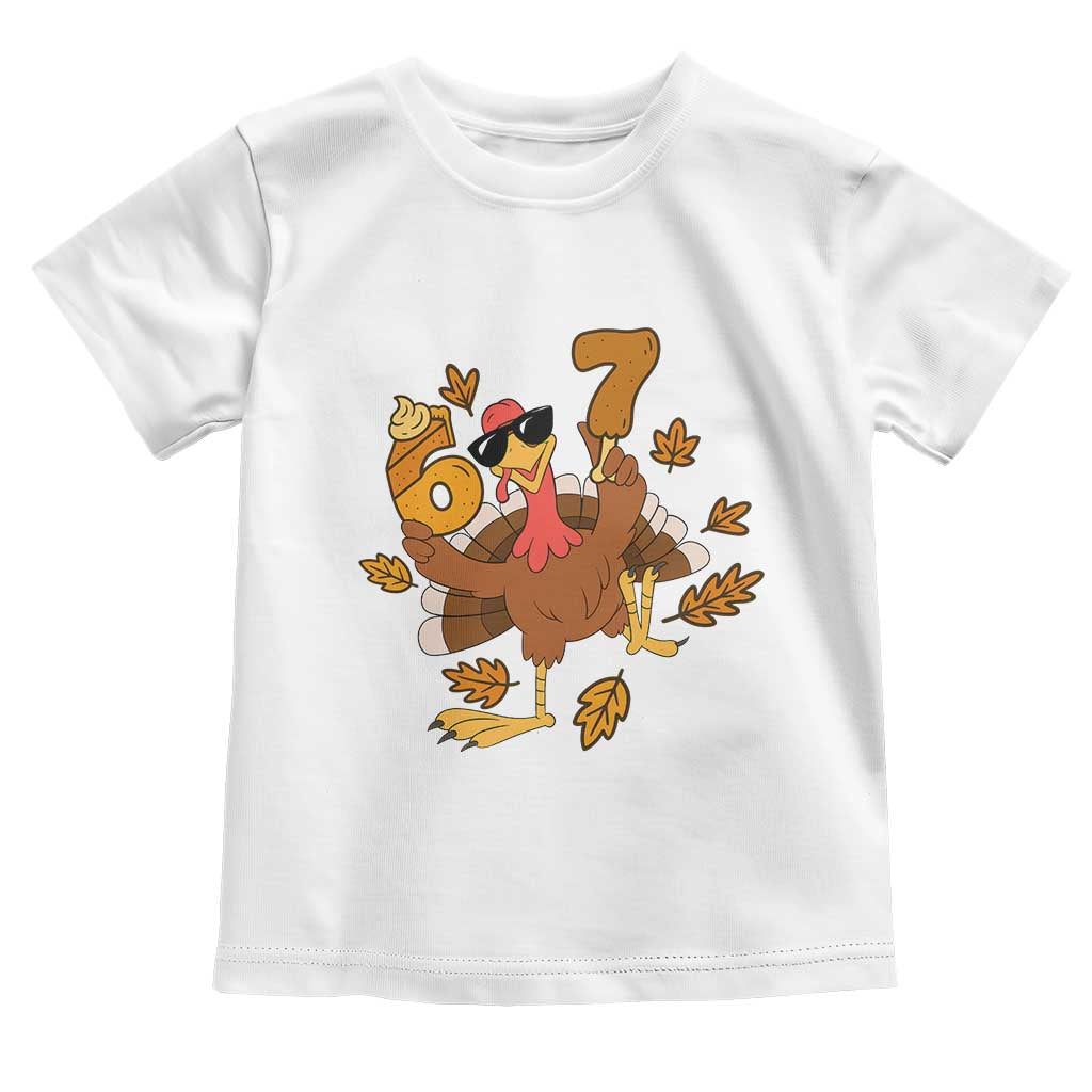 Trending Six Seven Meme Turkey Toddler T Shirt Funny Thanksgiving Gift - Wonder Print Shop
