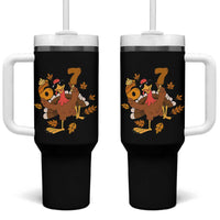 Trending Six Seven Meme Turkey Tumbler With Handle Funny Thanksgiving Gift - Wonder Print Shop