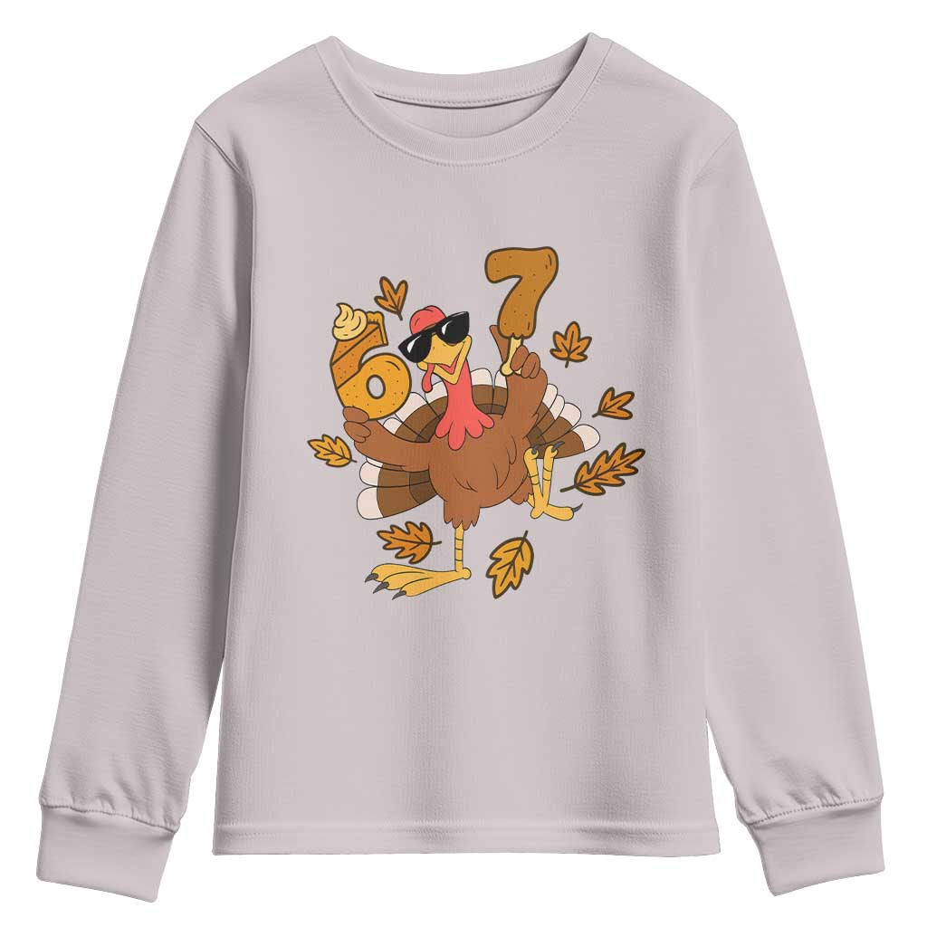 Trending Six Seven Meme Turkey Youth Sweatshirt Funny Thanksgiving Gift - Wonder Print Shop
