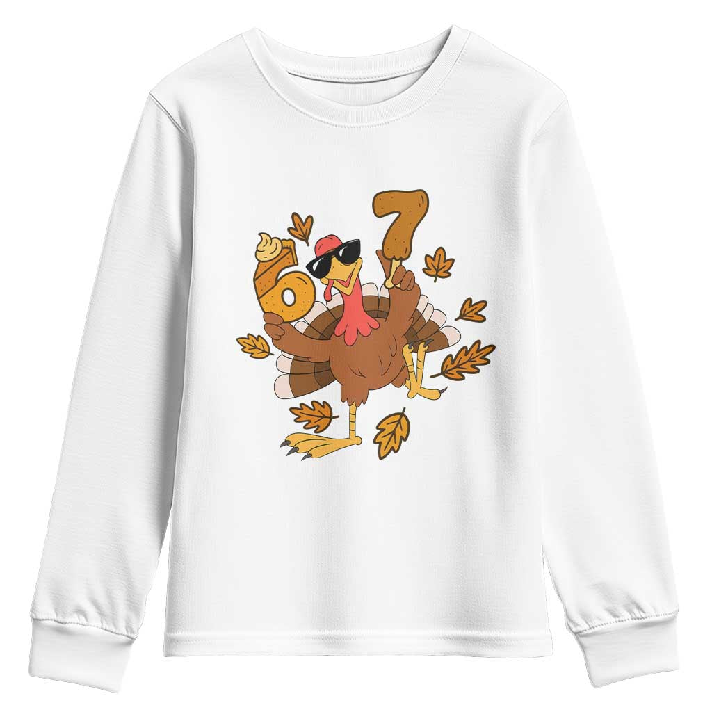 Trending Six Seven Meme Turkey Youth Sweatshirt Funny Thanksgiving Gift - Wonder Print Shop