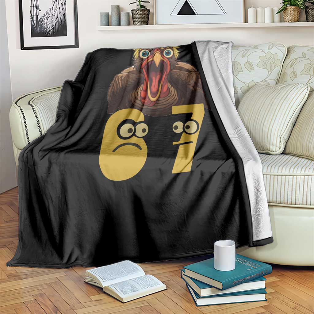 Six Seven Meme Turkey Throw Blanket Trending Gen Alpha Thanksgiving Gift - Wonder Print Shop
