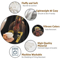 Six Seven Meme Turkey Throw Blanket Trending Gen Alpha Thanksgiving Gift - Wonder Print Shop