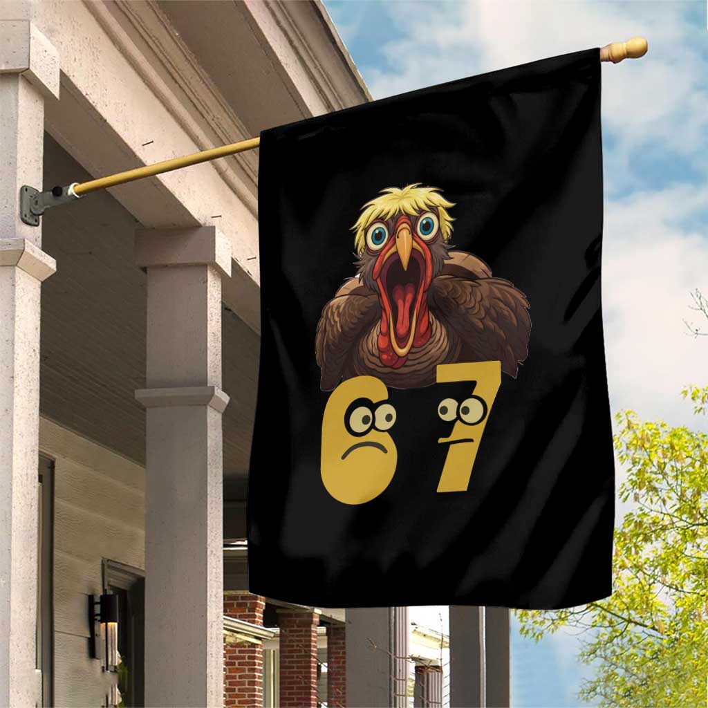Six Seven Meme Turkey Garden Flag Trending Gen Alpha Thanksgiving Gift - Wonder Print Shop