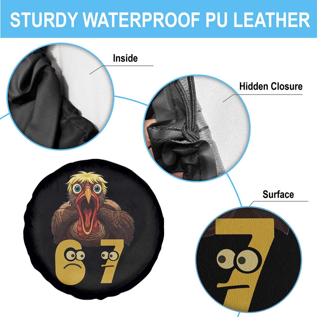 Six Seven Meme Turkey Spare Tire Cover Trending Gen Alpha Thanksgiving Gift - Wonder Print Shop