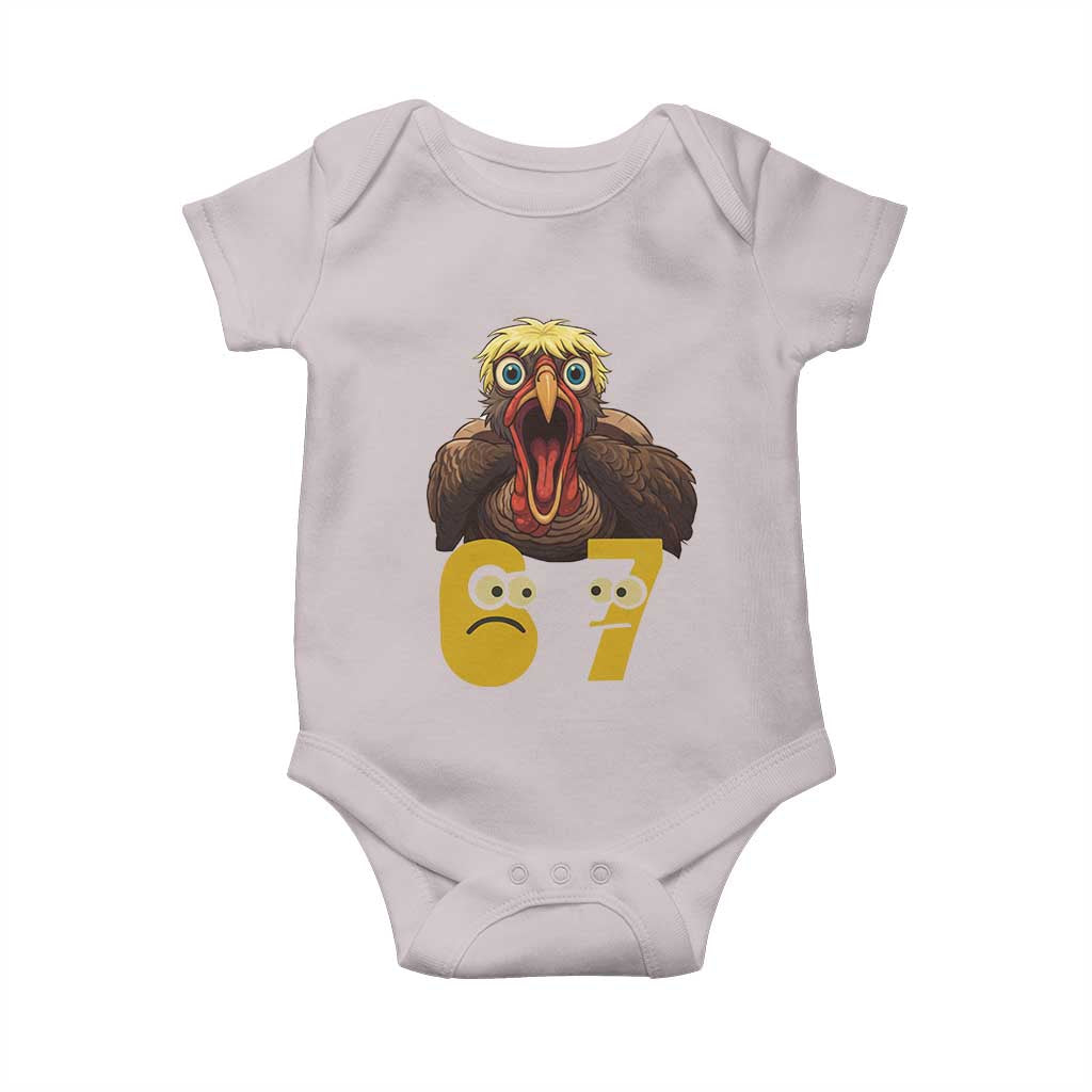 Six Seven Meme Turkey Baby Onesie Trending Gen Alpha Thanksgiving Gift - Wonder Print Shop