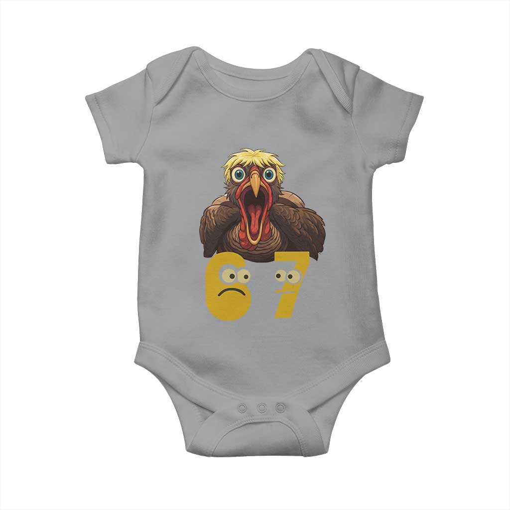 Six Seven Meme Turkey Baby Onesie Trending Gen Alpha Thanksgiving Gift - Wonder Print Shop