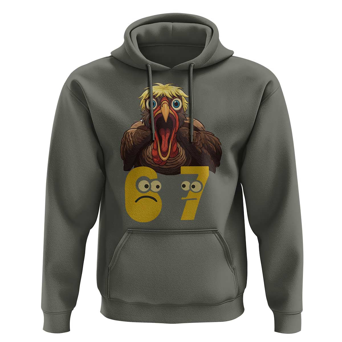 Six Seven Meme Turkey Hoodie Trending Gen Alpha Thanksgiving Gift - Wonder Print Shop