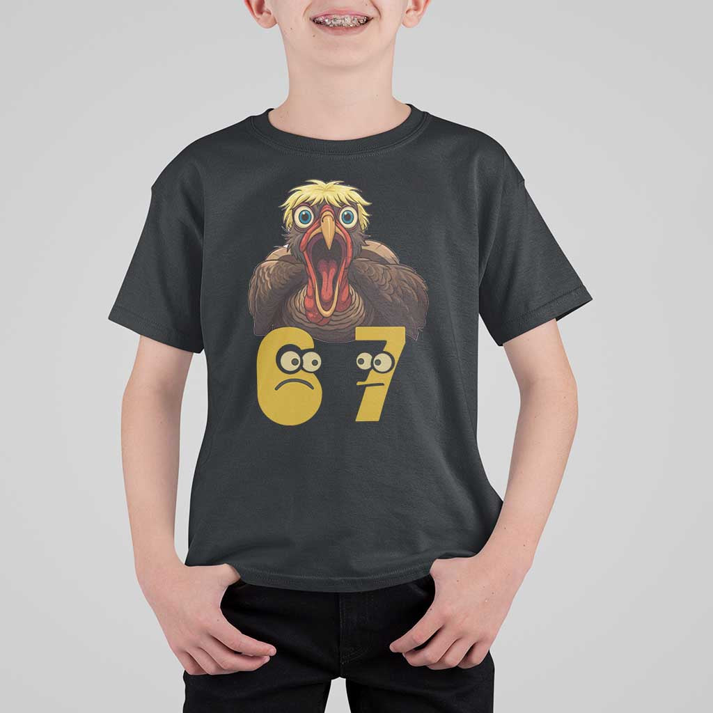 Six Seven Meme Turkey T Shirt For Kid Trending Gen Alpha Thanksgiving Gift - Wonder Print Shop
