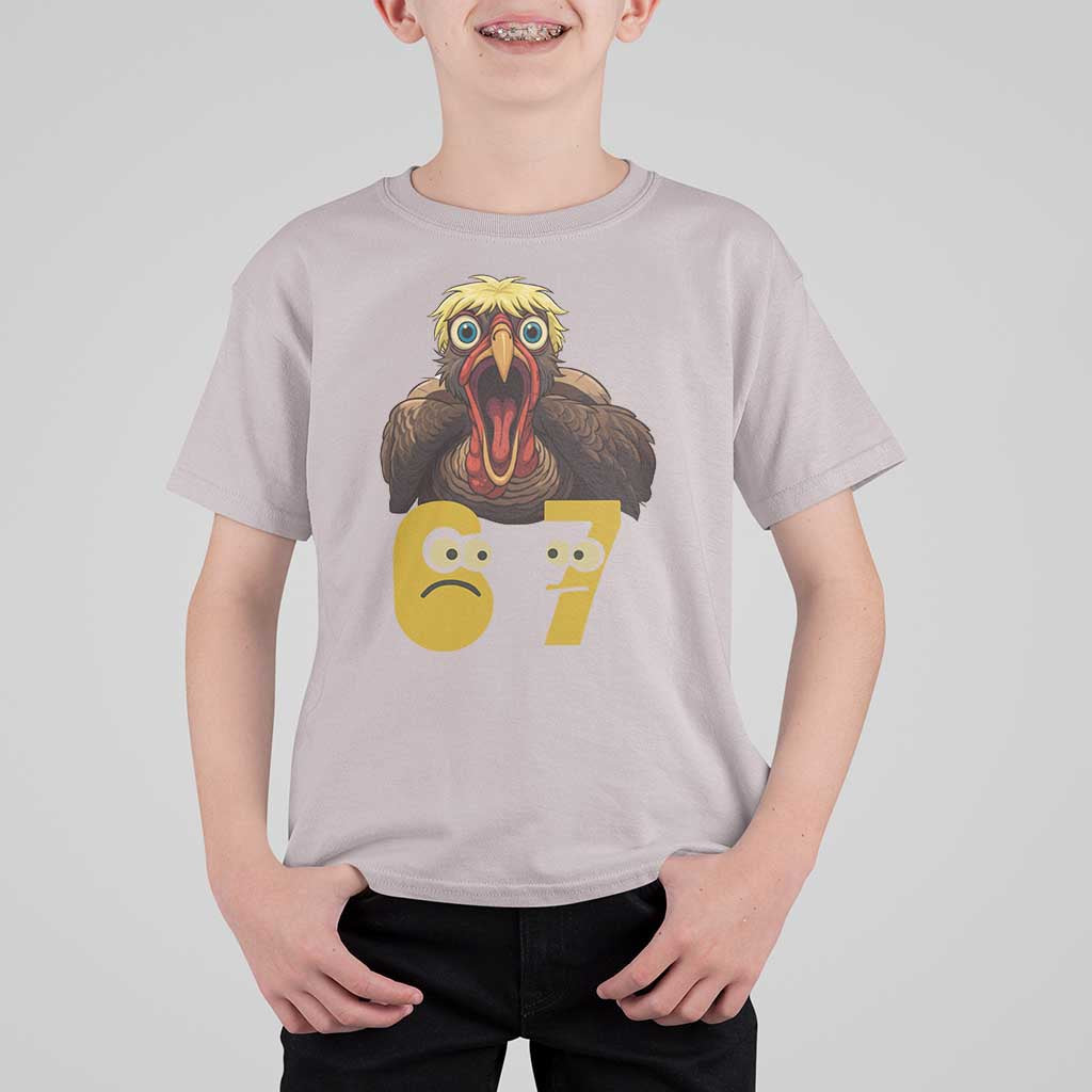 Six Seven Meme Turkey T Shirt For Kid Trending Gen Alpha Thanksgiving Gift - Wonder Print Shop
