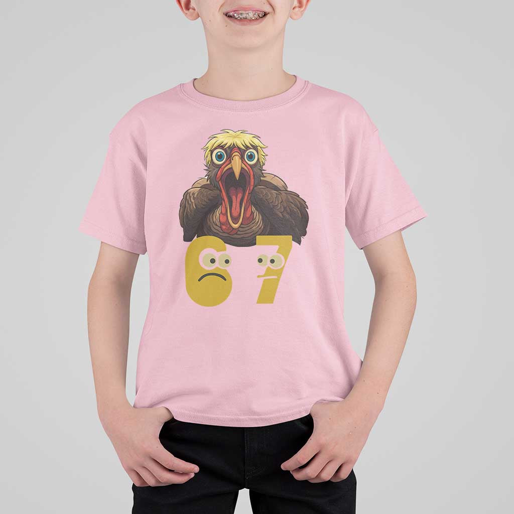 Six Seven Meme Turkey T Shirt For Kid Trending Gen Alpha Thanksgiving Gift - Wonder Print Shop