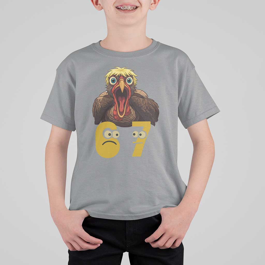 Six Seven Meme Turkey T Shirt For Kid Trending Gen Alpha Thanksgiving Gift - Wonder Print Shop