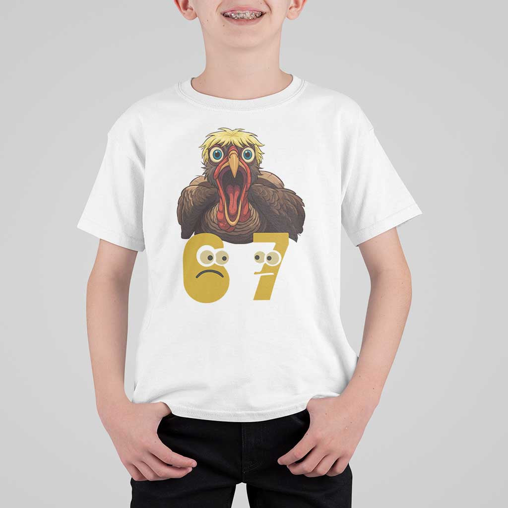 Six Seven Meme Turkey T Shirt For Kid Trending Gen Alpha Thanksgiving Gift - Wonder Print Shop