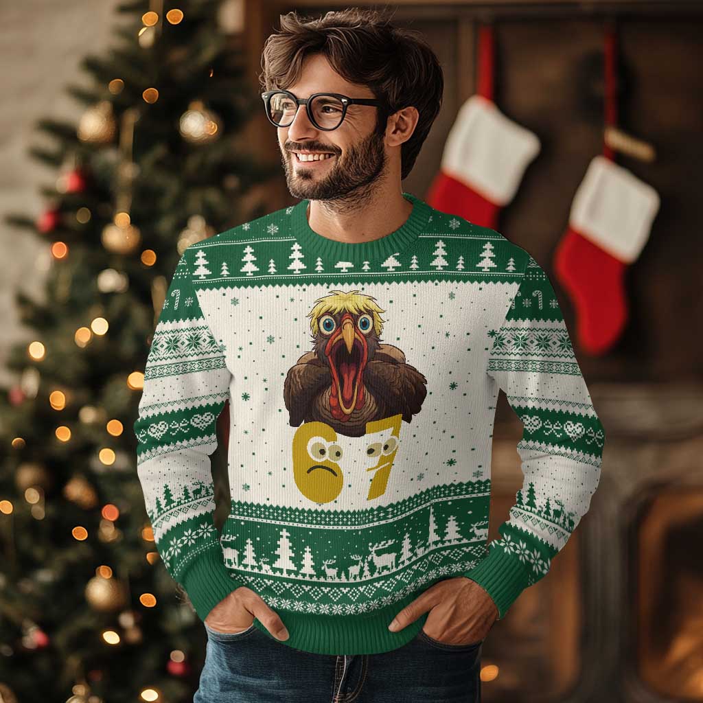 Six Seven Meme Turkey Ugly Christmas Sweater Trending Gen Alpha Thanksgiving Gift - Wonder Print Shop