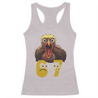 Six Seven Meme Turkey Racerback Tank Top Trending Gen Alpha Thanksgiving Gift - Wonder Print Shop