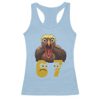 Six Seven Meme Turkey Racerback Tank Top Trending Gen Alpha Thanksgiving Gift - Wonder Print Shop