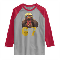 Six Seven Meme Turkey Raglan Shirt Trending Gen Alpha Thanksgiving Gift - Wonder Print Shop