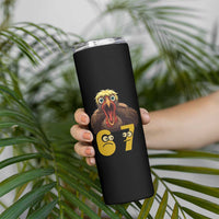 Six Seven Meme Turkey Skinny Tumbler Trending Gen Alpha Thanksgiving Gift - Wonder Print Shop