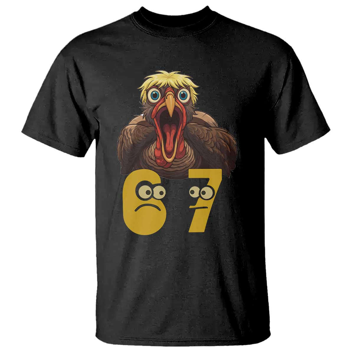 Six Seven Meme Turkey T Shirt Trending Gen Alpha Thanksgiving Gift - Wonder Print Shop