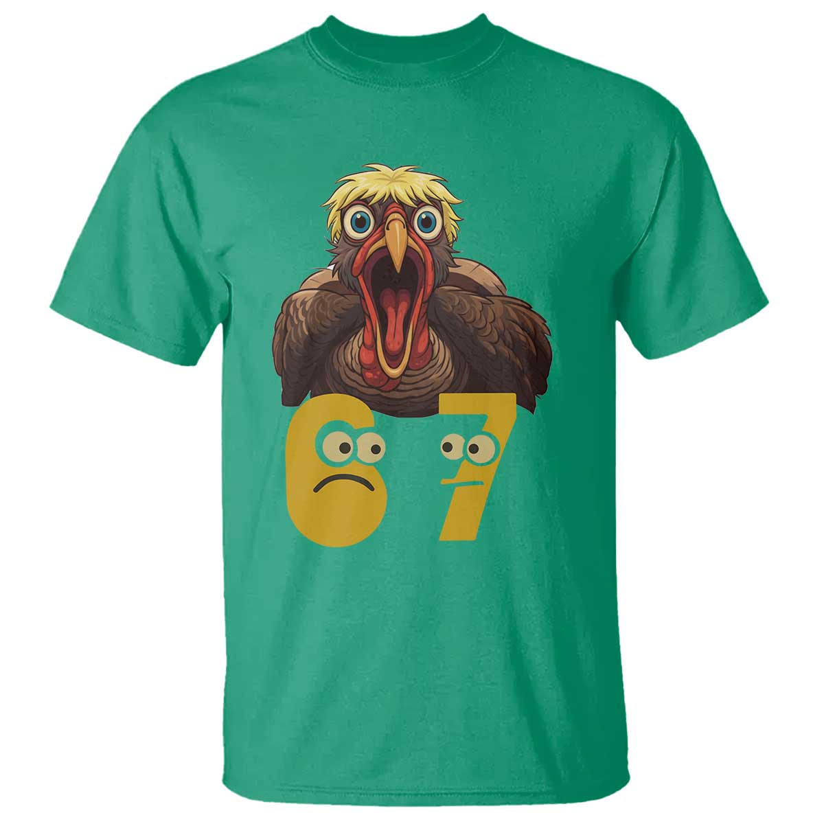 Six Seven Meme Turkey T Shirt Trending Gen Alpha Thanksgiving Gift - Wonder Print Shop