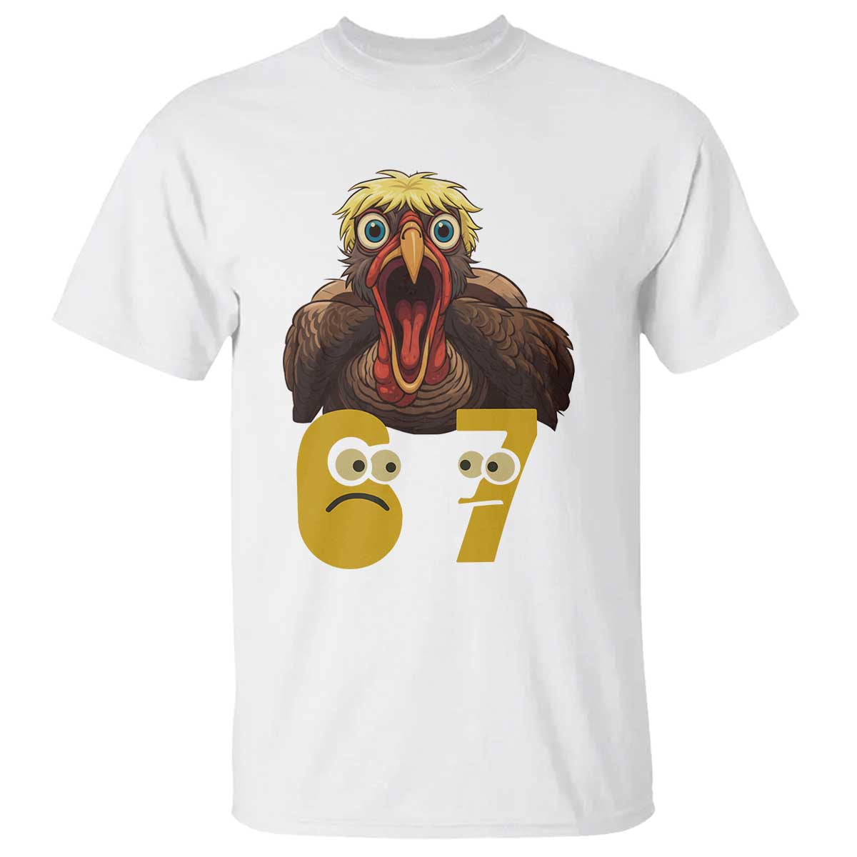 Six Seven Meme Turkey T Shirt Trending Gen Alpha Thanksgiving Gift - Wonder Print Shop