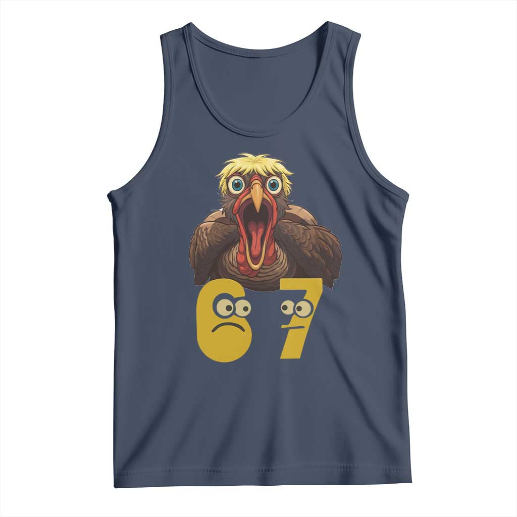 Six Seven Meme Turkey Tank Top Trending Gen Alpha Thanksgiving Gift - Wonder Print Shop
