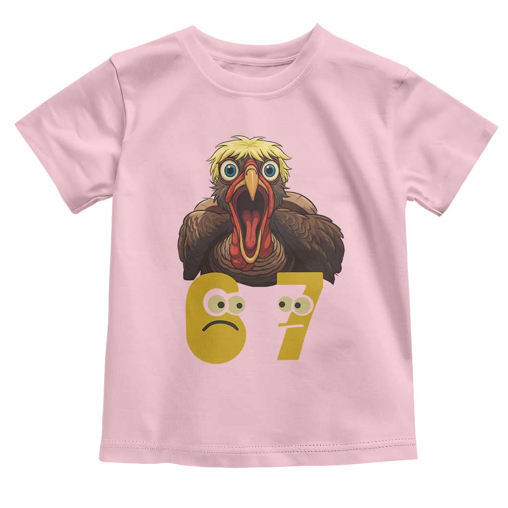 Six Seven Meme Turkey Toddler T Shirt Trending Gen Alpha Thanksgiving Gift - Wonder Print Shop