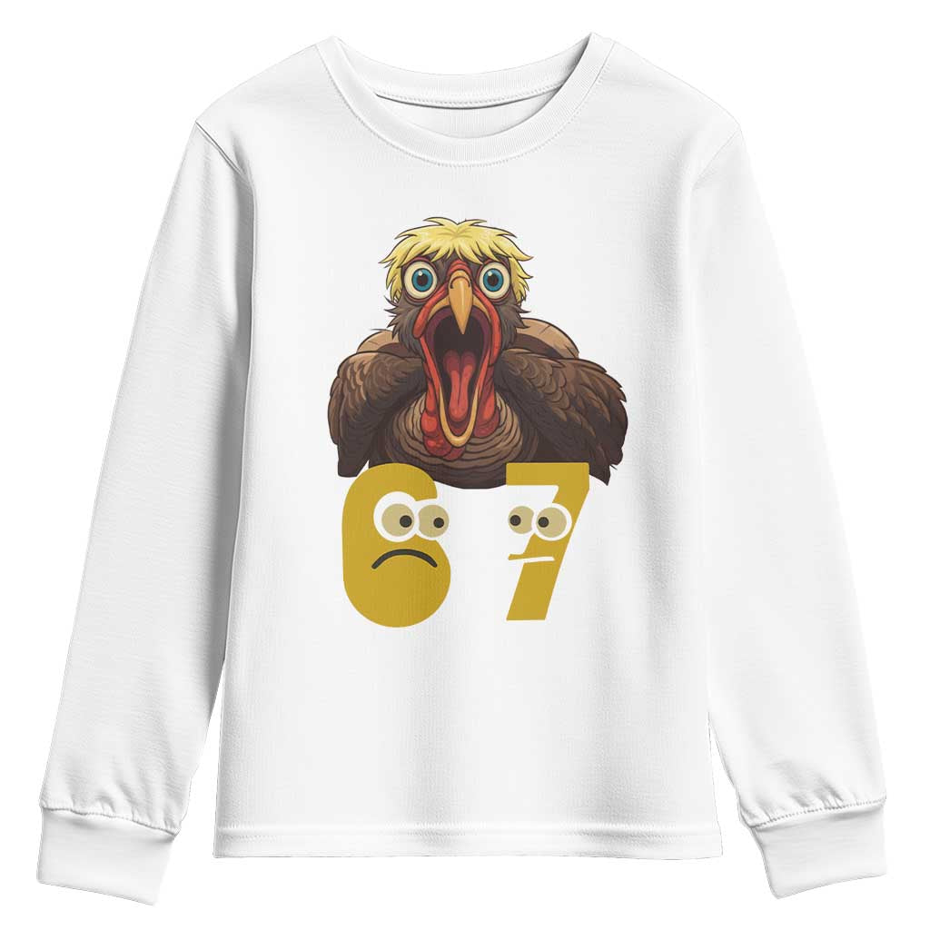 Six Seven Meme Turkey Youth Sweatshirt Trending Gen Alpha Thanksgiving Gift - Wonder Print Shop