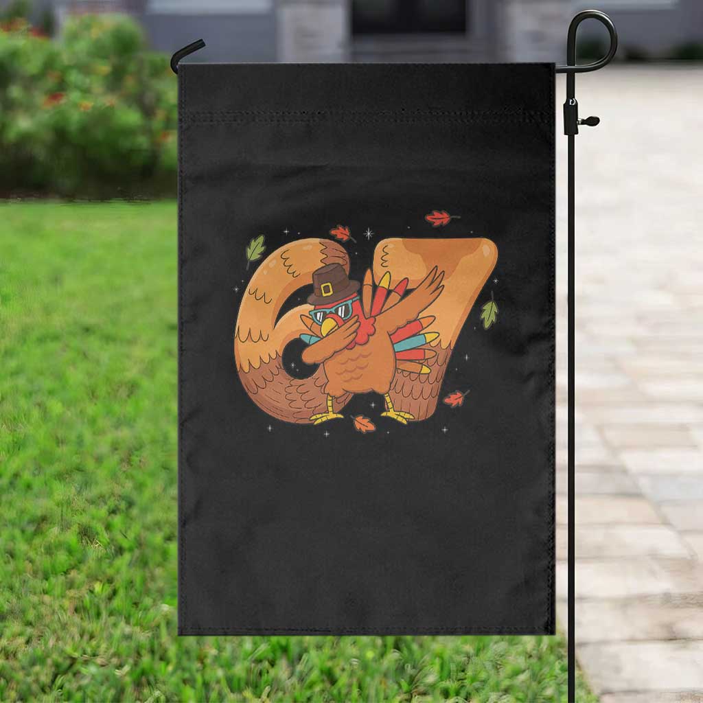 Thanksgiving Turkey Dabbing Garden Flag Six Seven Meme Trending Gift - Wonder Print Shop