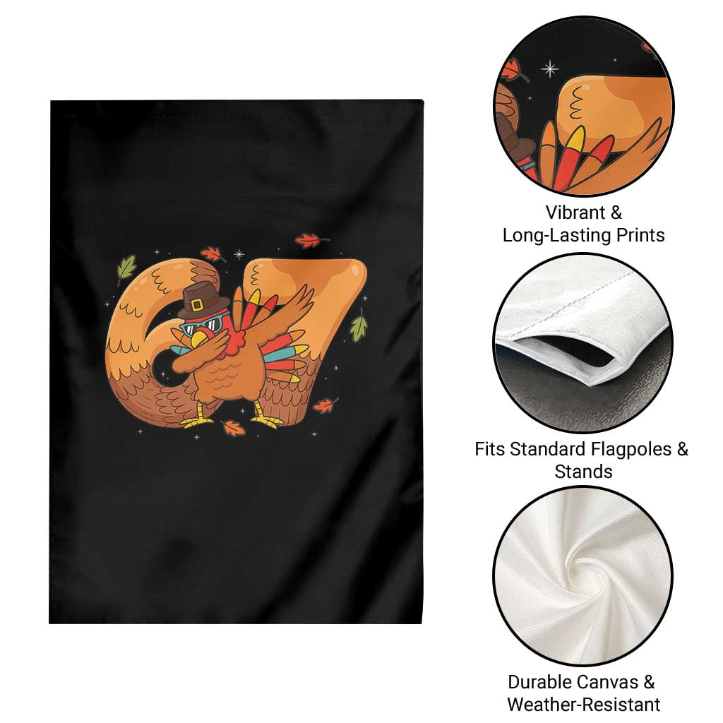 Thanksgiving Turkey Dabbing Garden Flag Six Seven Meme Trending Gift - Wonder Print Shop