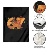 Thanksgiving Turkey Dabbing Garden Flag Six Seven Meme Trending Gift - Wonder Print Shop