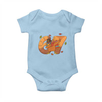 Thanksgiving Turkey Dabbing Baby Onesie Six Seven Meme Trending Gift - Wonder Print Shop