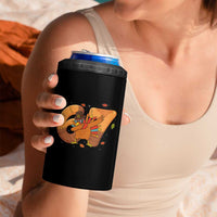 Thanksgiving Turkey Dabbing 4 in 1 Can Cooler Tumbler Six Seven Meme Trending Gift - Wonder Print Shop