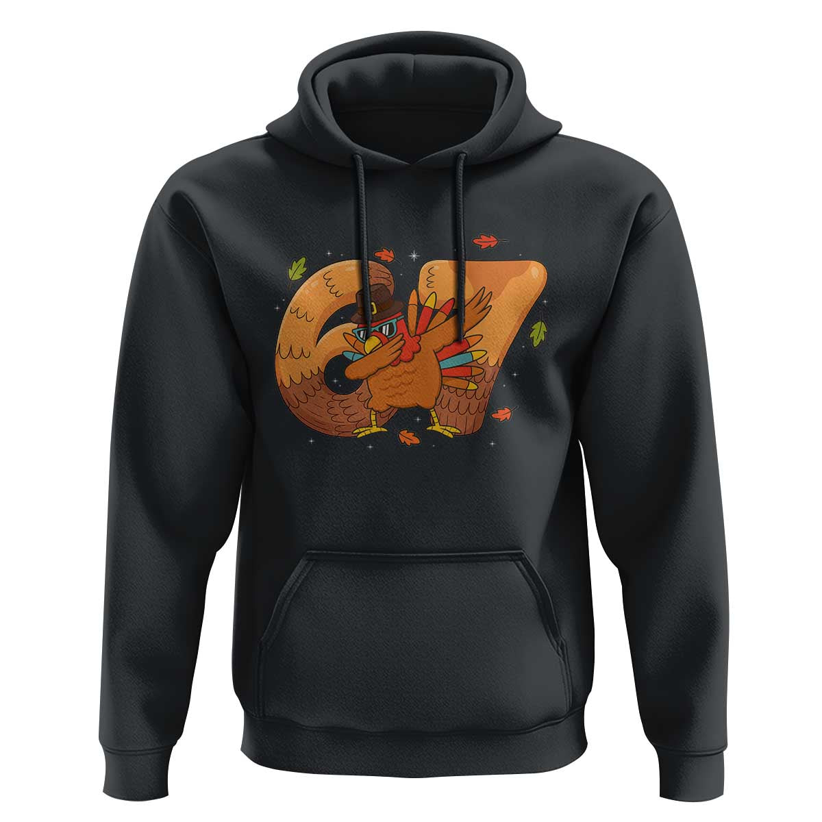 Thanksgiving Turkey Dabbing Hoodie Six Seven Meme Trending Gift - Wonder Print Shop